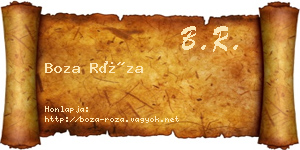 Boza Róza névjegykártya
