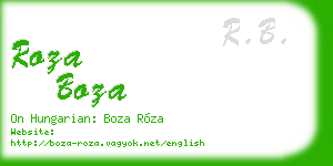 roza boza business card